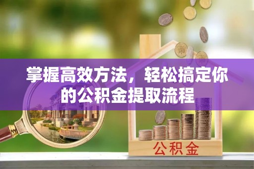 北关掌握高效方法，轻松搞定你的公积金提取流程