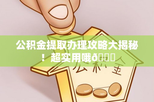 北关公积金提取办理攻略大揭秘！超实用哦😉