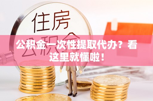 北关公积金一次性提取代办？看这里就懂啦！