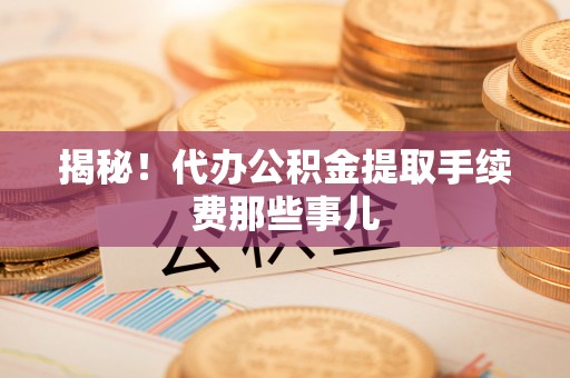 北关揭秘！代办公积金提取手续费那些事儿
