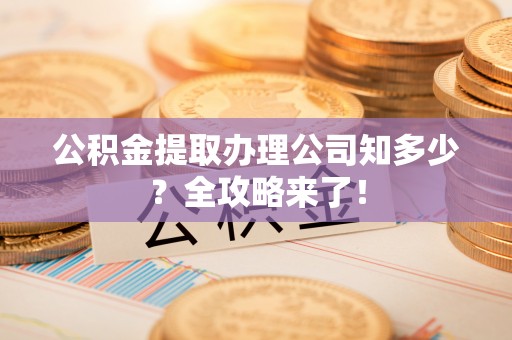 北关公积金提取办理公司知多少？全攻略来了！
